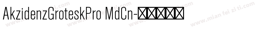 AkzidenzGroteskPro MdCn字体转换